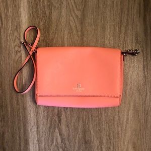 Kate Spade cross-body purse in salmon/pink/peach